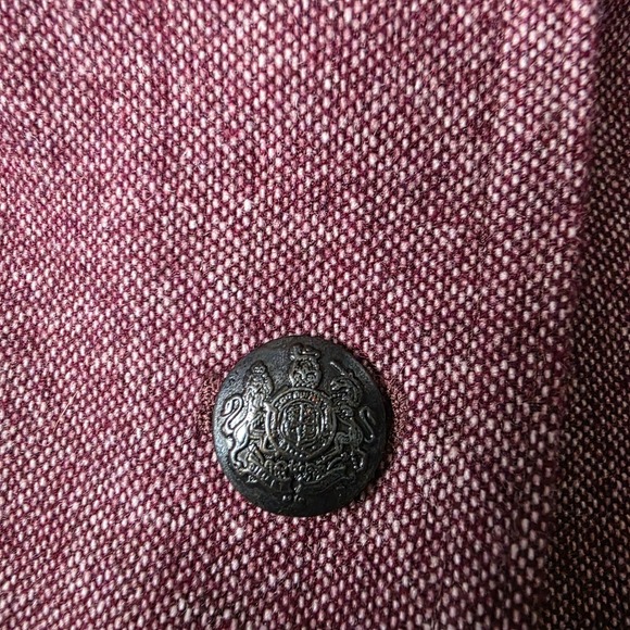 NWT Banana Republic Womens Blazer Beetroot Tweed Wool Blend Button Front Size 4 - Picture 9 of 14